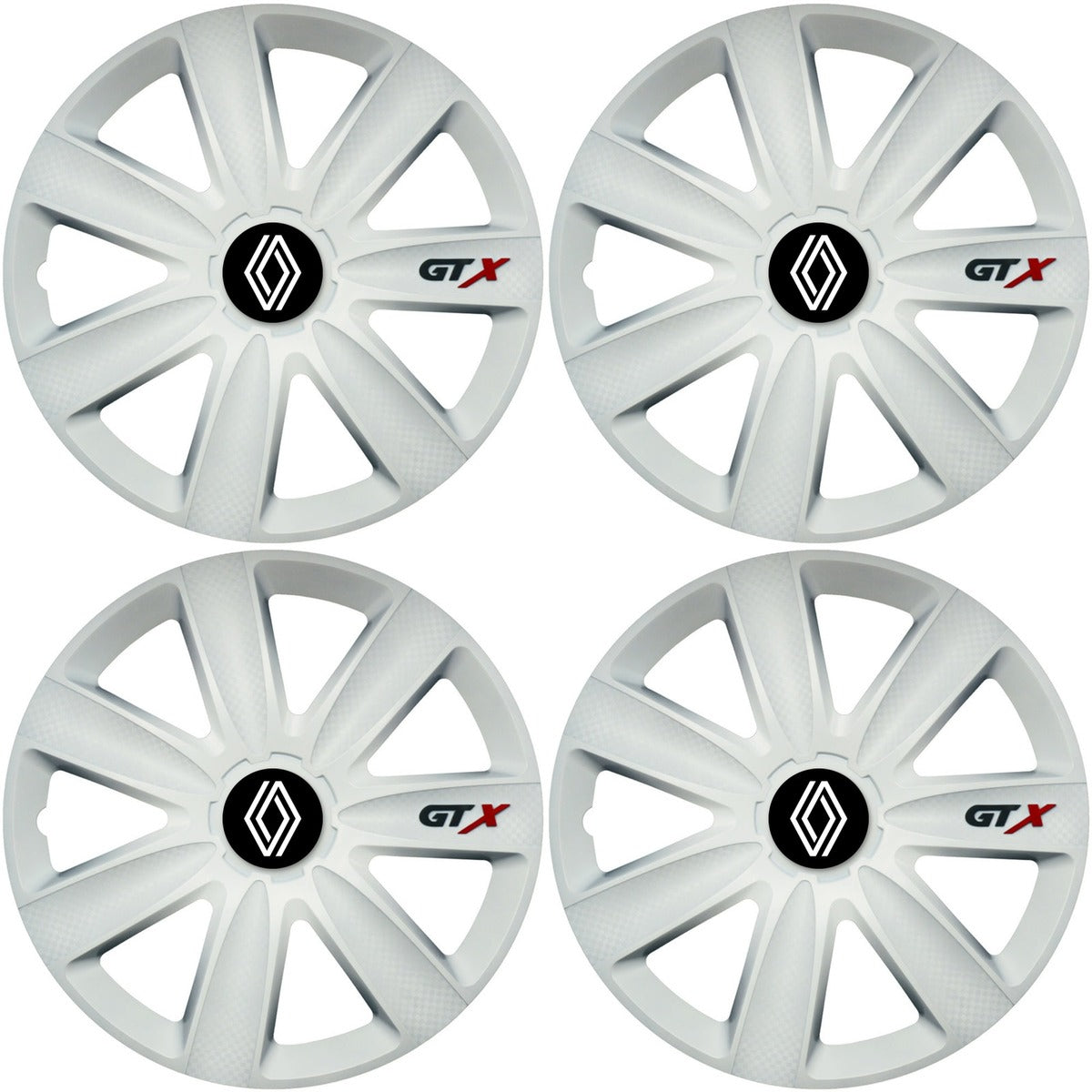 Set 4 Capace Roti GTX Alb R14, Compatibil Cu Renault Nou