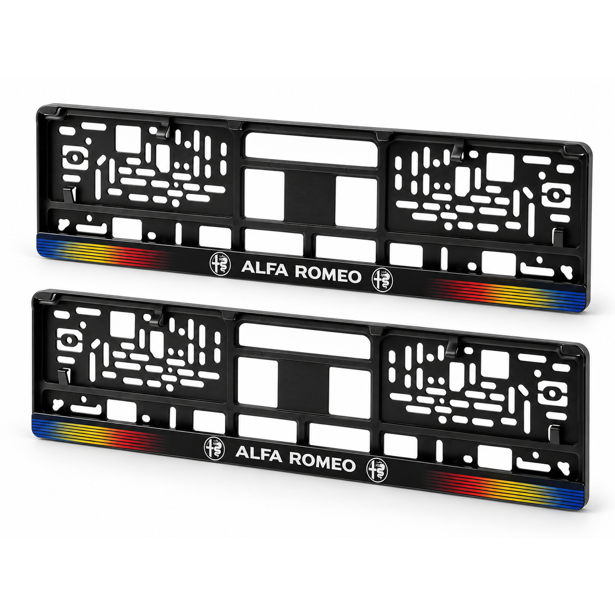 Set 2 bucati, suport numar inmatriculare personalizat Alfa Romeo, HLX-1