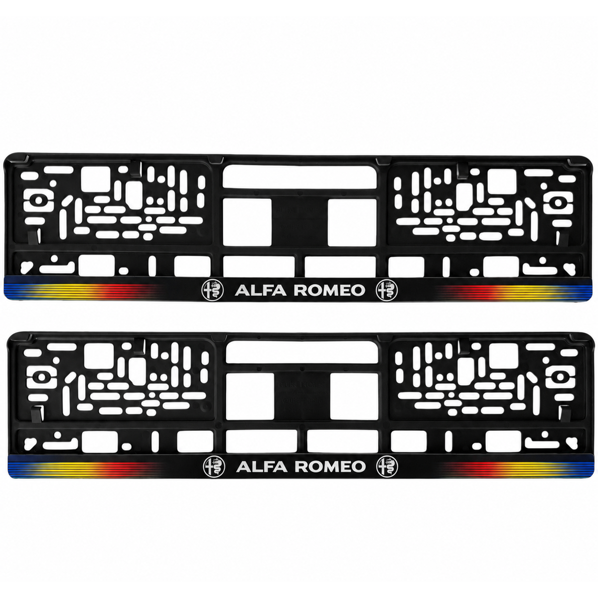 Set 2 bucati, suport numar inmatriculare personalizat Alfa Romeo, HLX-1
