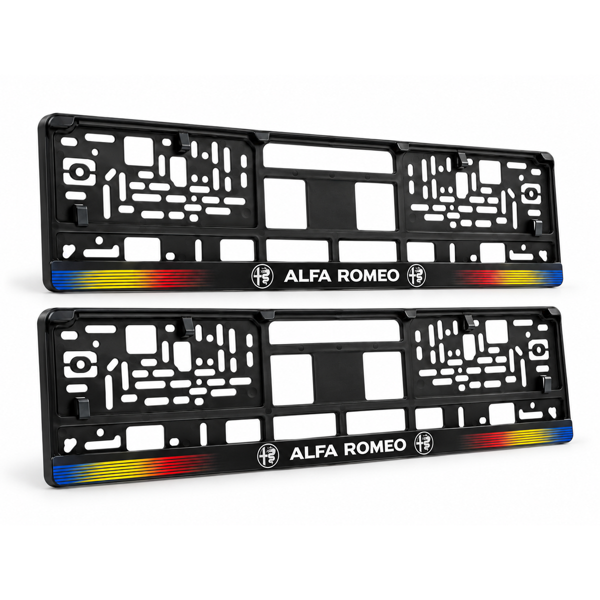 Set 2 bucati, suport numar inmatriculare personalizat Alfa Romeo, HLX-1
