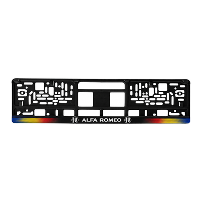 Set 2 bucati, suport numar inmatriculare personalizat Alfa Romeo, HLX-1