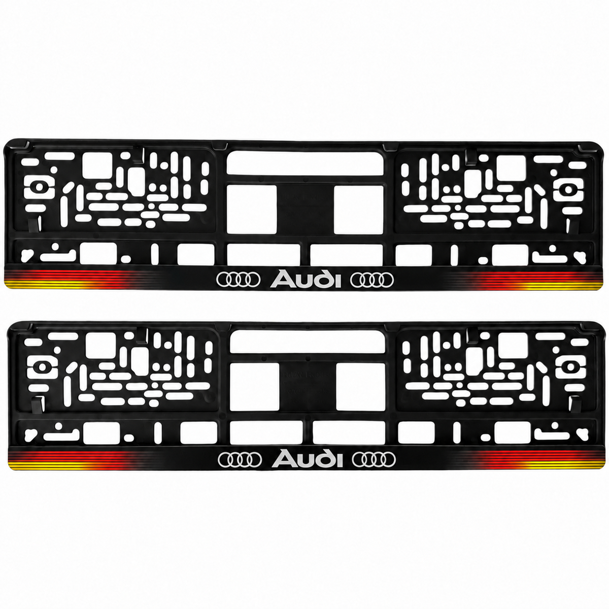 Set 2 bucati, suport numar inmatriculare personalizat Audi, HLX-1
