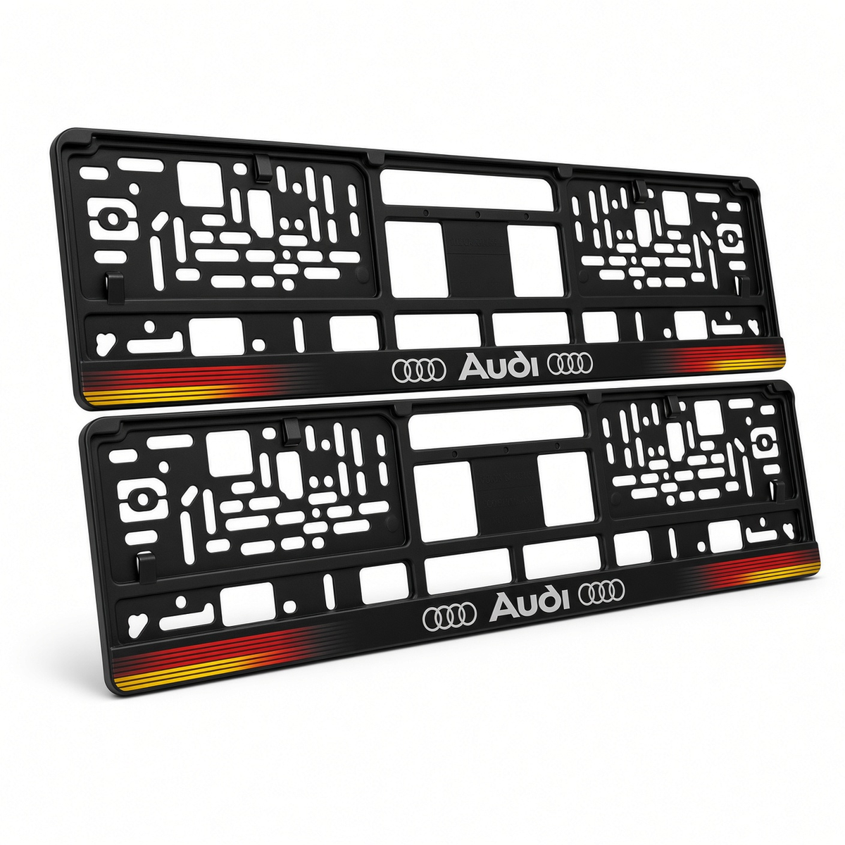 Set 2 bucati, suport numar inmatriculare personalizat Audi, HLX-1