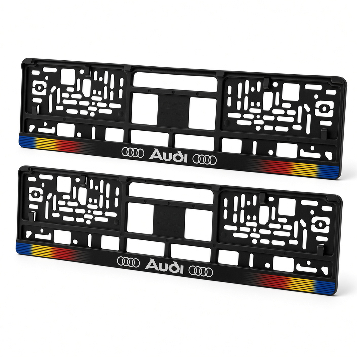 Set 2 bucati, suport numar inmatriculare personalizat Audi, HLX-1