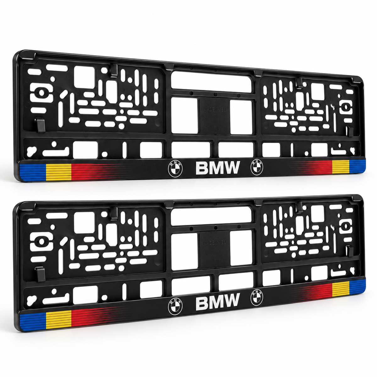 Set 2 bucati, suport numar inmatriculare personalizat BMW, HLX-1