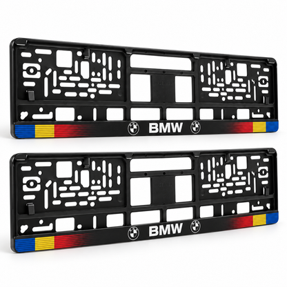 Set 2 bucati, suport numar inmatriculare personalizat BMW, HLX-1