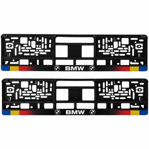 Set 2 bucati, suport numar inmatriculare personalizat BMW, HLX-1
