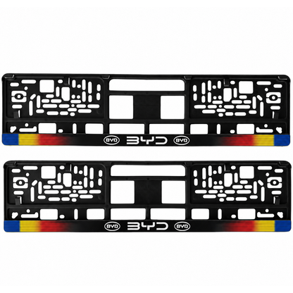 Set 2 bucati, suport numar inmatriculare personalizat BYD, HLX-1