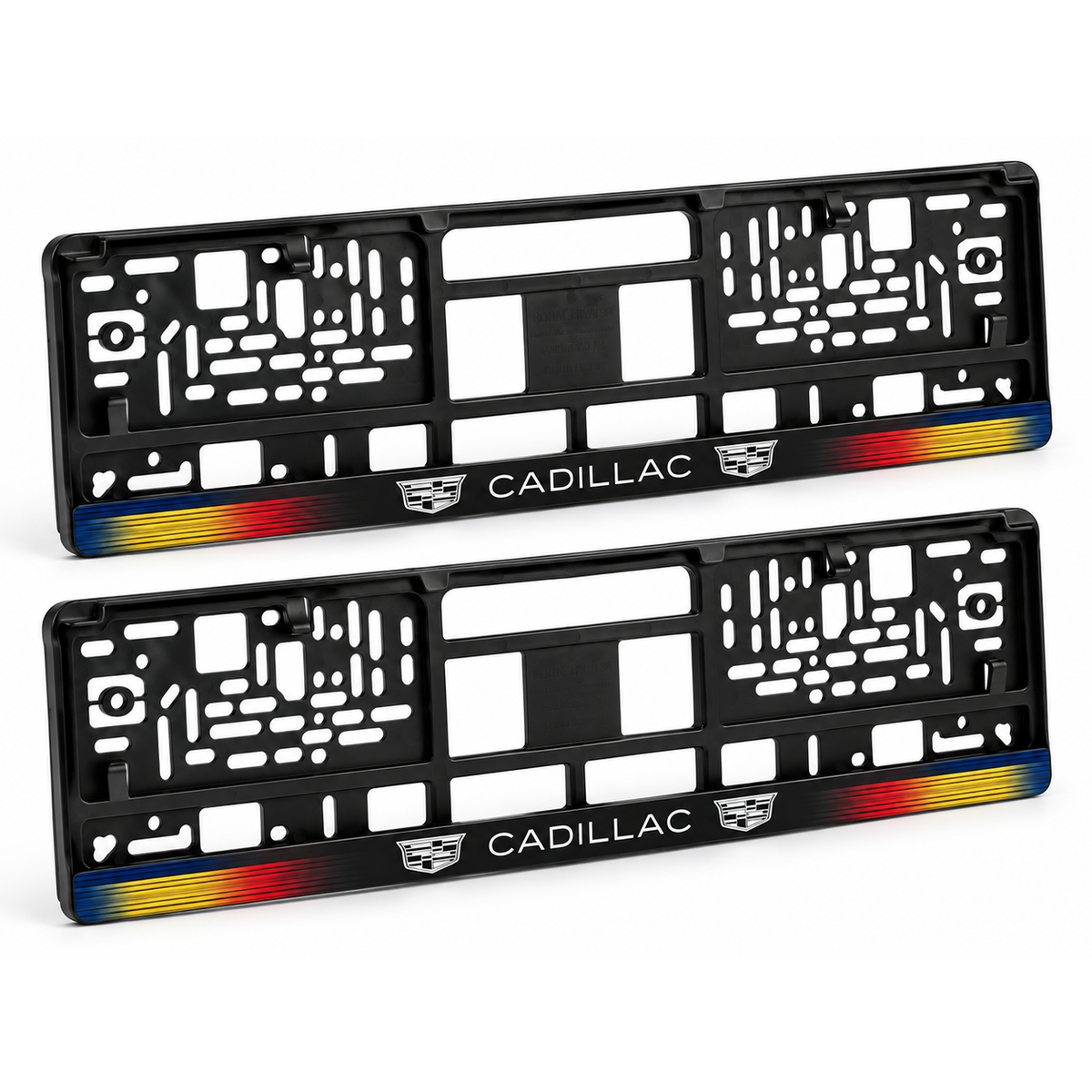 Set 2 bucati, suport numar inmatriculare personalizat Cadillac, HLX-1