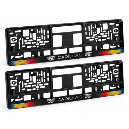 Set 2 bucati, suport numar inmatriculare personalizat Cadillac, HLX-1