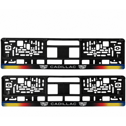 Set 2 bucati, suport numar inmatriculare personalizat Cadillac, HLX-1