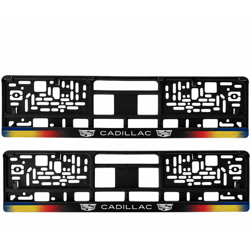 Set 2 bucati, suport numar inmatriculare personalizat Cadillac, HLX-1