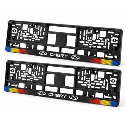 Set 2 bucati, suport numar inmatriculare personalizat Chery, HLX-1