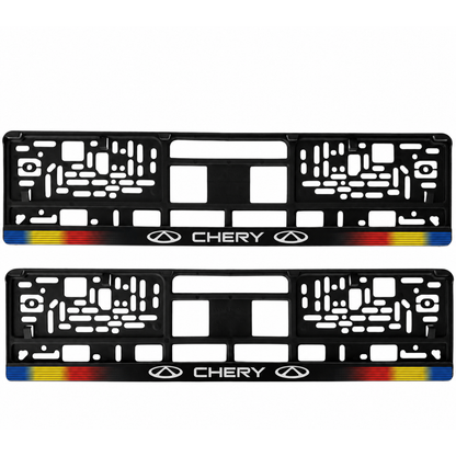 Set 2 bucati, suport numar inmatriculare personalizat Chery, HLX-1