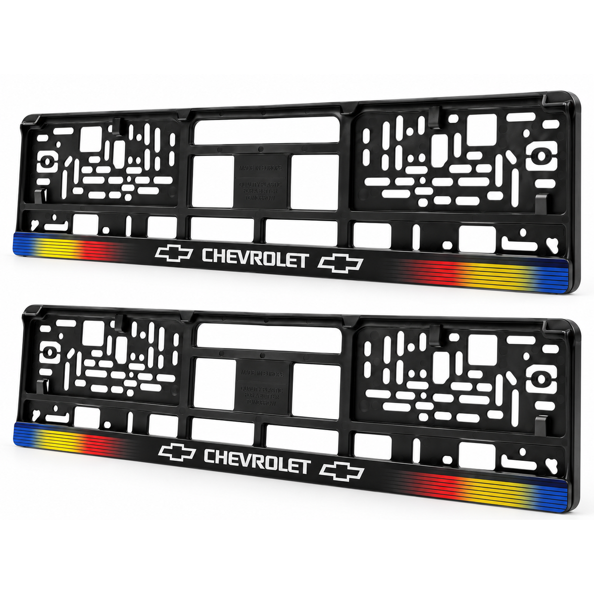 Set 2 bucati, suport numar inmatriculare personalizat Chevrolet, HLX-1