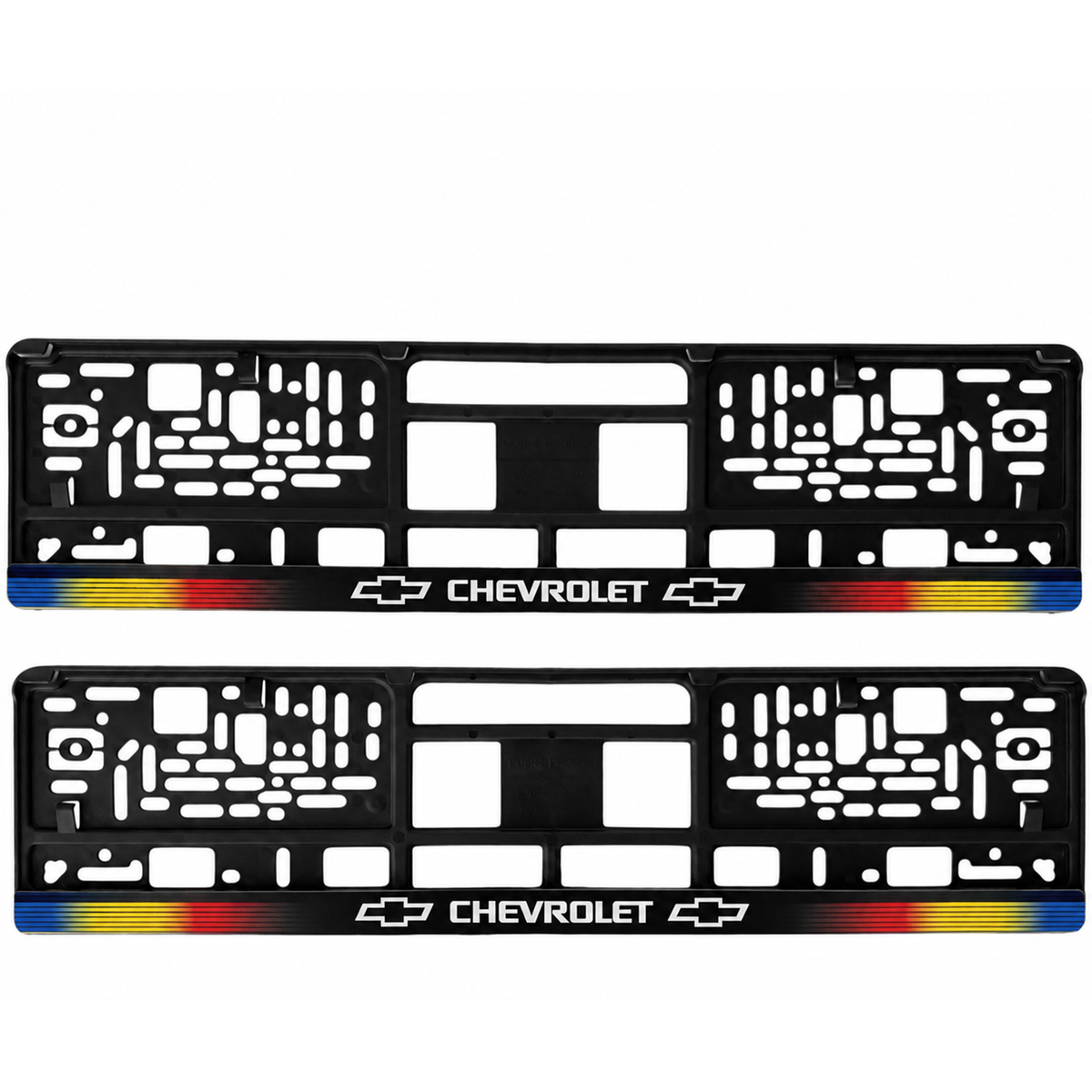 Set 2 bucati, suport numar inmatriculare personalizat Chevrolet, HLX-1