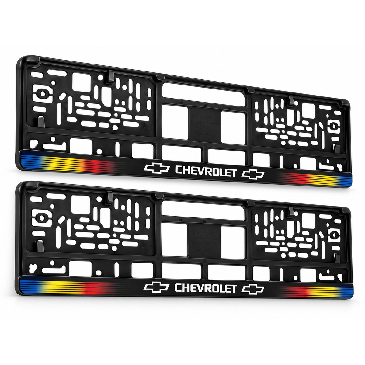 Set 2 bucati, suport numar inmatriculare personalizat Chevrolet, HLX-1