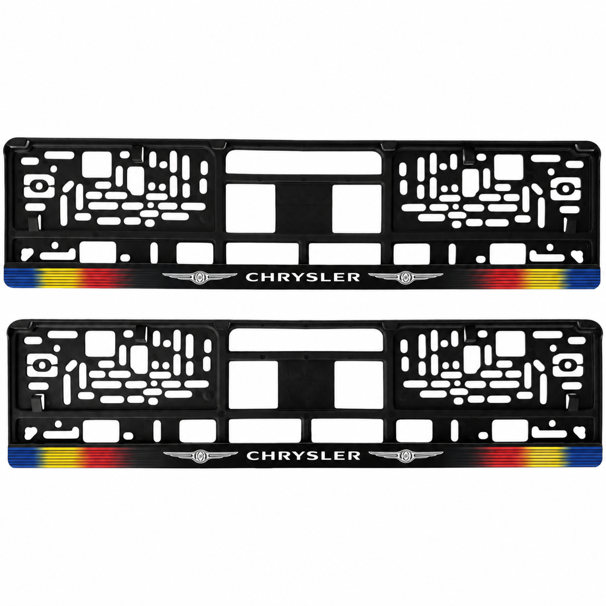 Set 2 bucati, suport numar inmatriculare personalizat Chrysler, HLX-1