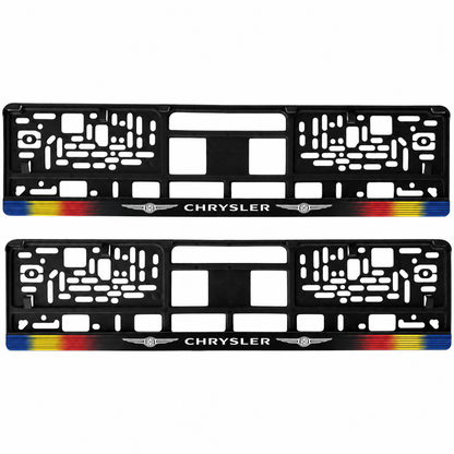 Set 2 bucati, suport numar inmatriculare personalizat Chrysler, HLX-1