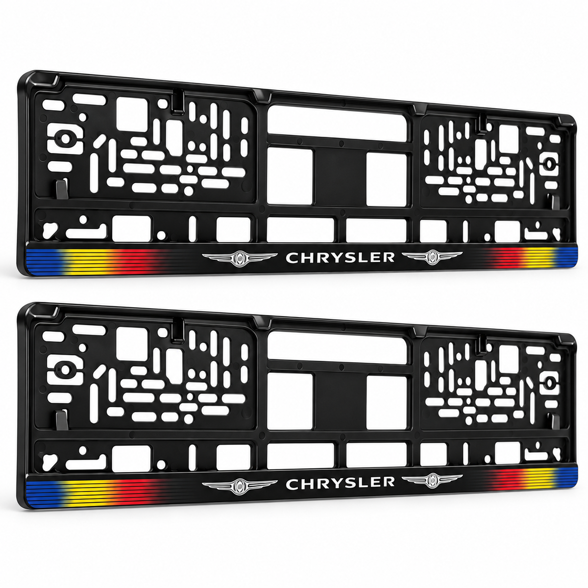 Set 2 bucati, suport numar inmatriculare personalizat Chrysler, HLX-1