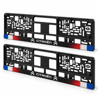 Set 2 bucati, suport numar inmatriculare personalizat Citroën, HLX-1