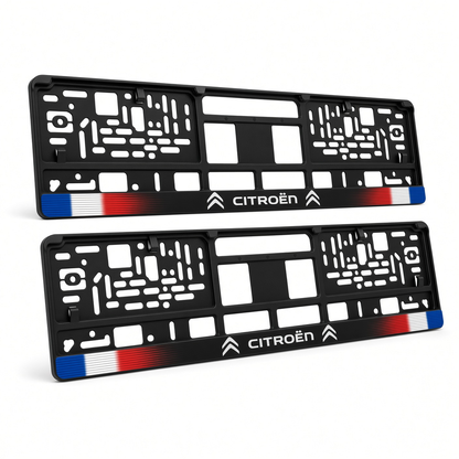 Set 2 bucati, suport numar inmatriculare personalizat Citroën, HLX-1