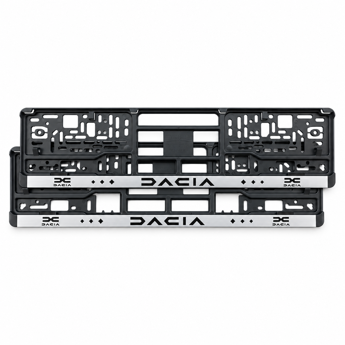 Set 2 bucati, suport numar inmatriculare Dacia, HLX-2