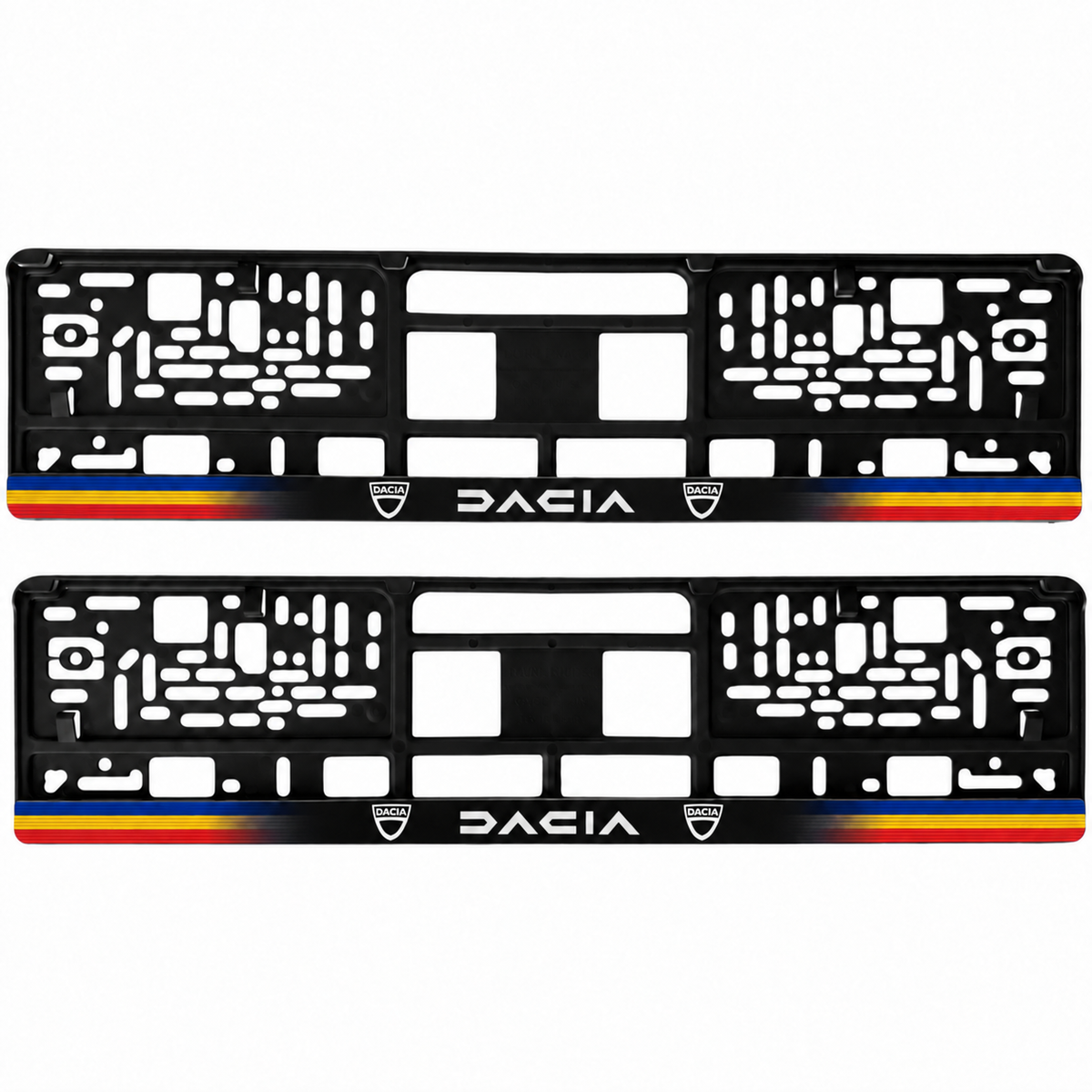 Set 2 bucati, suport numar inmatriculare personalizat Dacia vechi, HLX-1