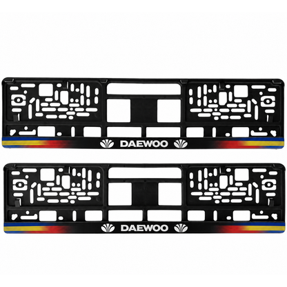 Set 2 bucati, suport numar inmatriculare personalizat Daewoo, HLX-1