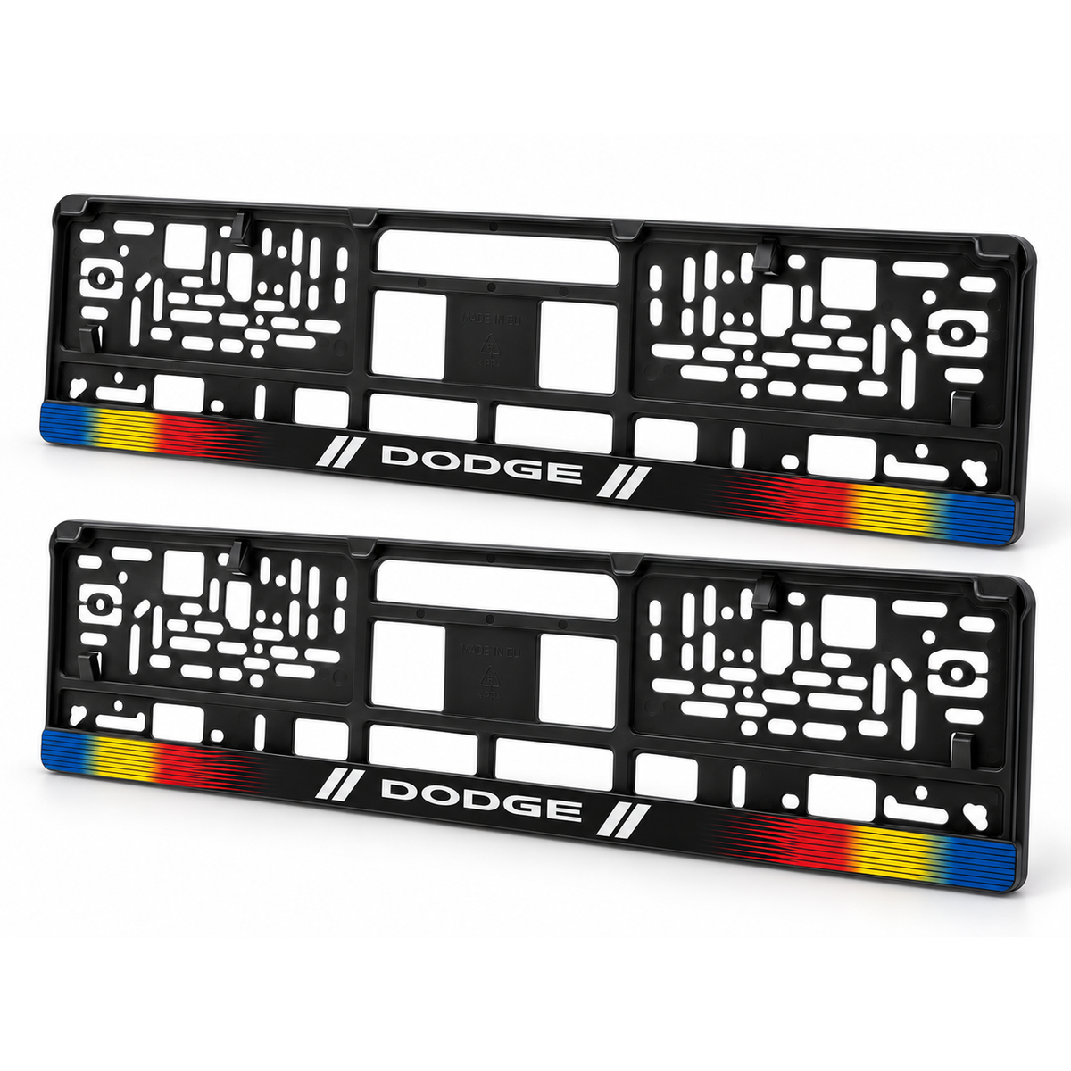 Set 2 bucati, suport numar inmatriculare personalizat Dodge, HLX-1