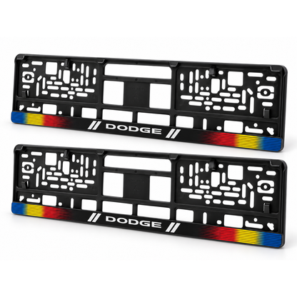 Set 2 bucati, suport numar inmatriculare personalizat Dodge, HLX-1