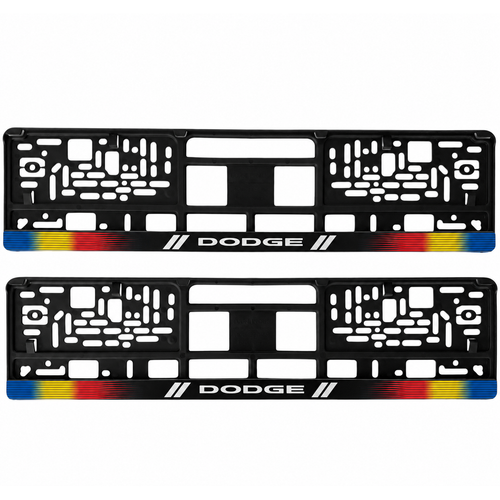 Set 2 bucati, suport numar inmatriculare personalizat Dodge, HLX-1