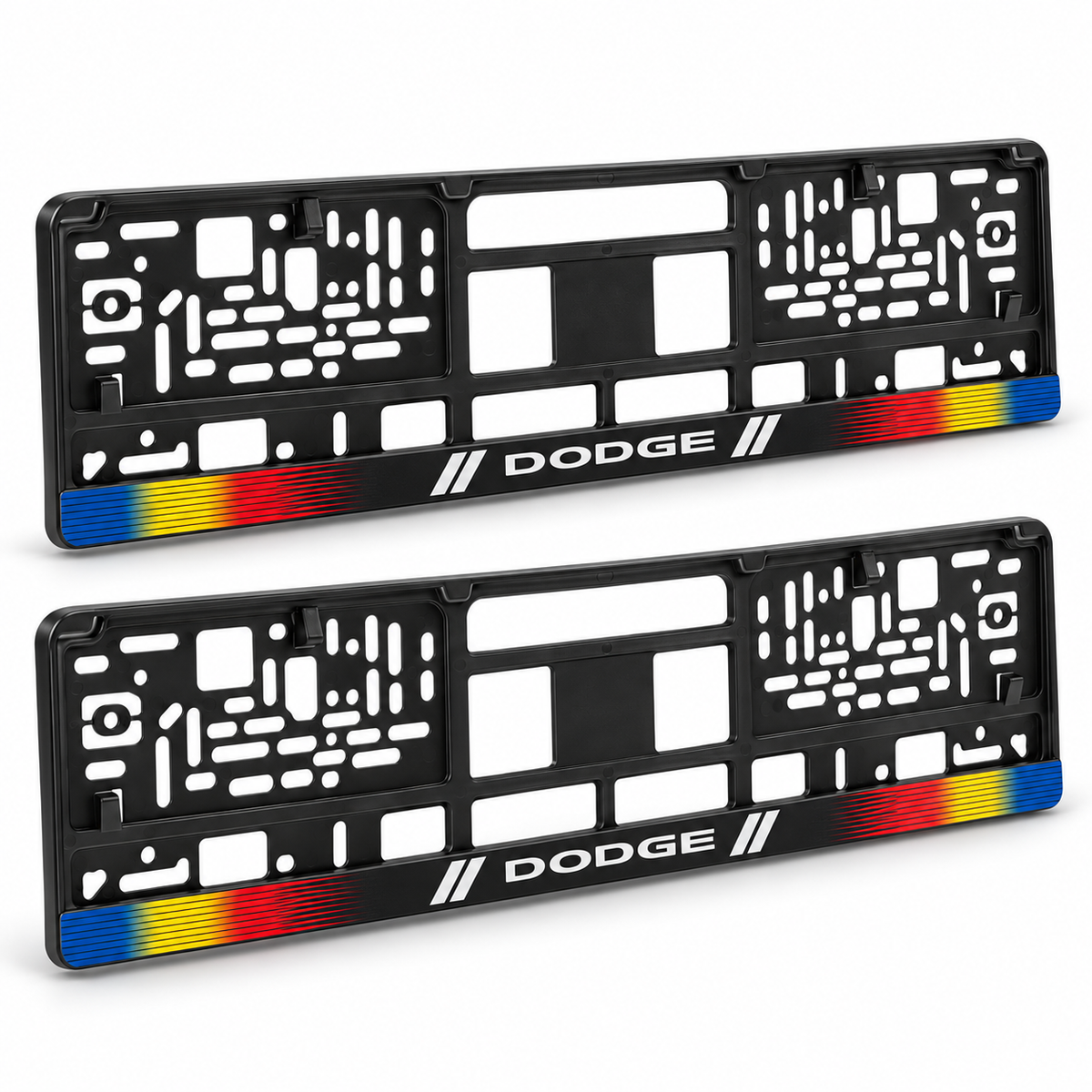 Set 2 bucati, suport numar inmatriculare personalizat Dodge, HLX-1
