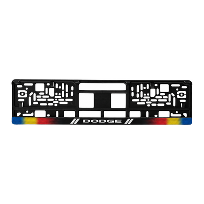 Set 2 bucati, suport numar inmatriculare personalizat Dodge, HLX-1