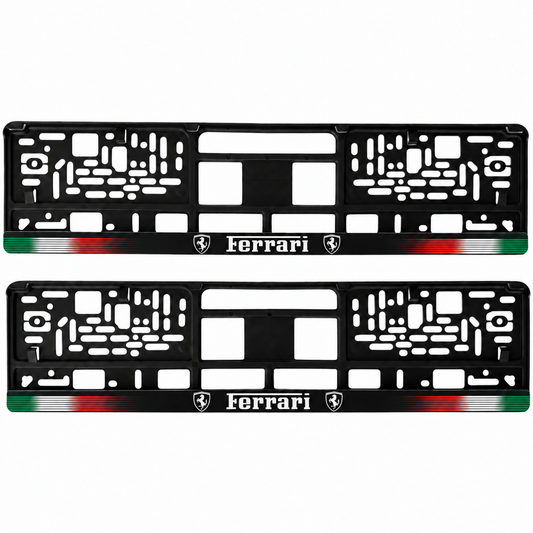 Set 2 bucati, suport numar inmatriculare personalizat Ferrari, HLX-1