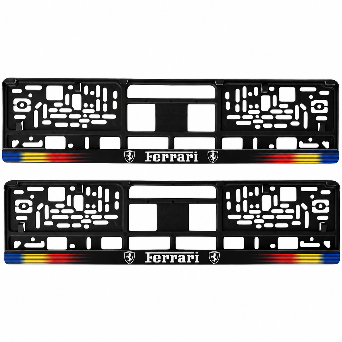 Set 2 bucati, suport numar inmatriculare personalizat Ferrari, HLX-1