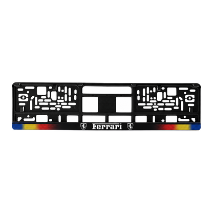Set 2 bucati, suport numar inmatriculare personalizat Ferrari, HLX-1