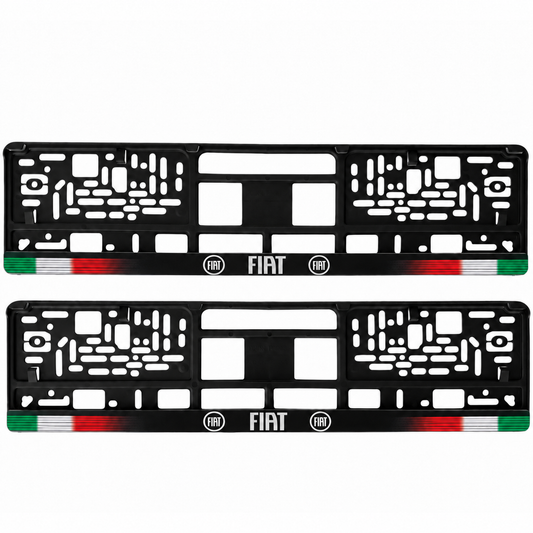 Set 2 bucati, suport numar inmatriculare personalizat Fiat, HLX-1