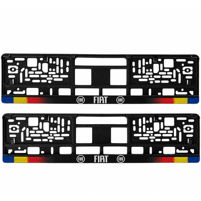 Set 2 bucati, suport numar inmatriculare personalizat Fiat, HLX-1
