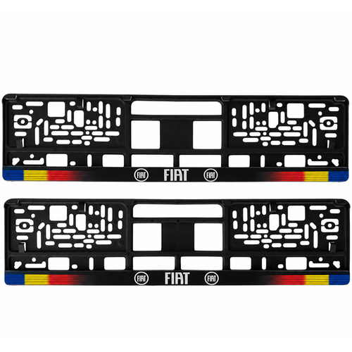 Set 2 bucati, suport numar inmatriculare personalizat Fiat, HLX-1