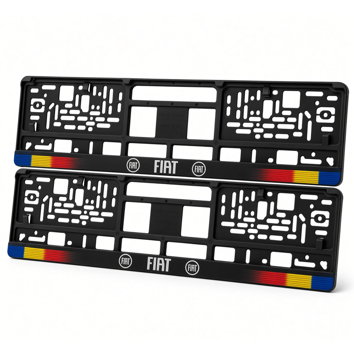 Set 2 bucati, suport numar inmatriculare personalizat Fiat, HLX-1