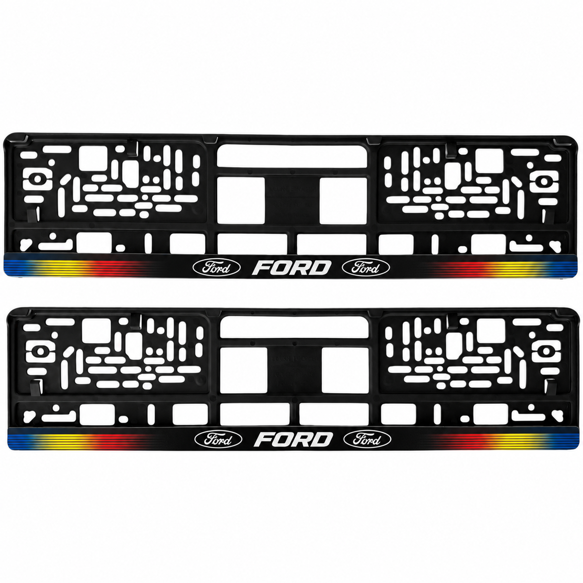 Set 2 bucati, suport numar inmatriculare personalizat Ford, HLX-1
