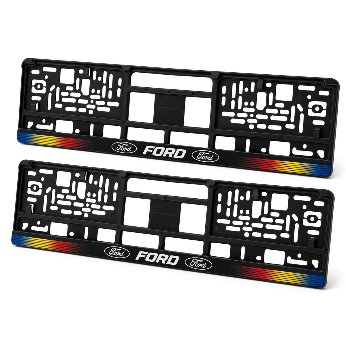 Set 2 bucati, suport numar inmatriculare personalizat Ford, HLX-1