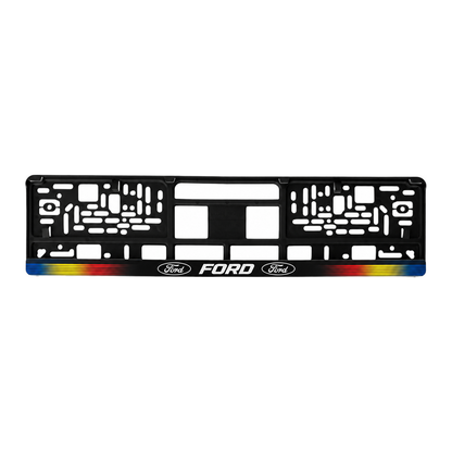 Set 2 bucati, suport numar inmatriculare personalizat Ford, HLX-1