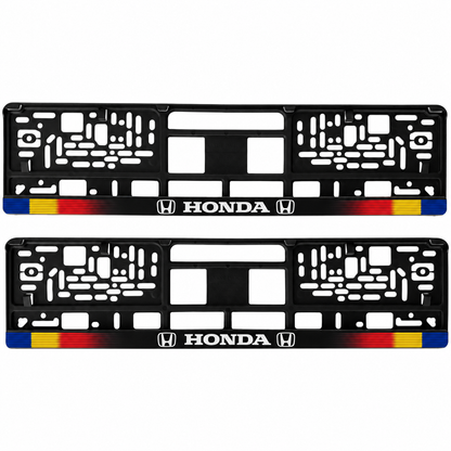 Set 2 bucati, suport numar inmatriculare personalizat Honda, HLX-1