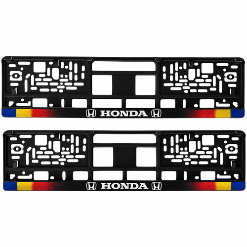 Set 2 bucati, suport numar inmatriculare personalizat Honda, HLX-1