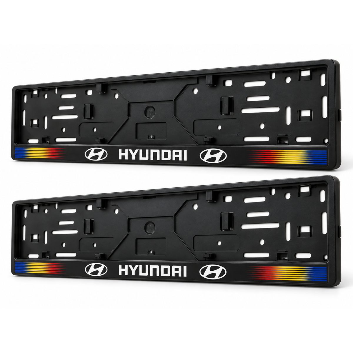 Set 2 bucati, suport numar inmatriculare personalizat Hyundai, HLX-1