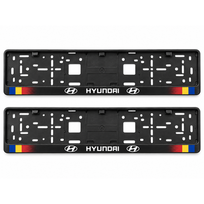 Set 2 bucati, suport numar inmatriculare personalizat Hyundai, HLX-1