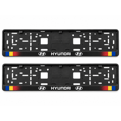 Set 2 bucati, suport numar inmatriculare personalizat Hyundai, HLX-1