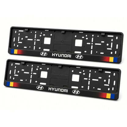 Set 2 bucati, suport numar inmatriculare personalizat Hyundai, HLX-1